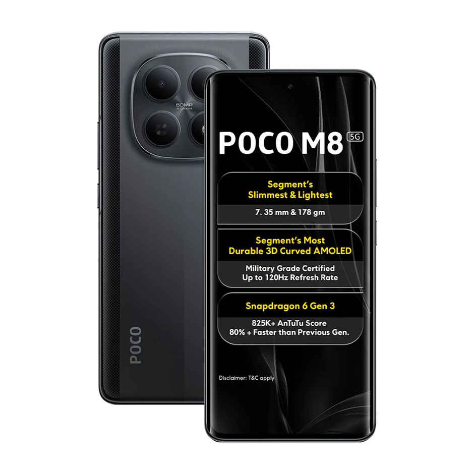 POCO M8 5G | 6GB RAM, 128GB Storage | Carbon Black