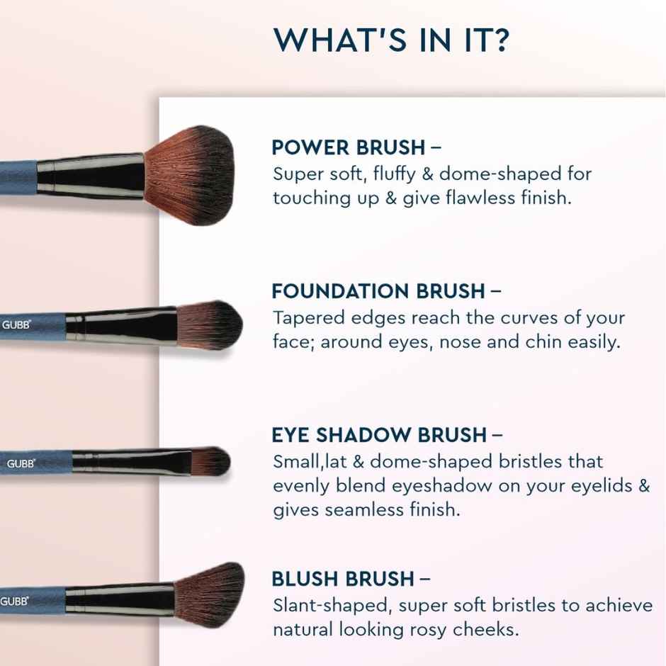 Gubb 8 Professional Makeup Brushes