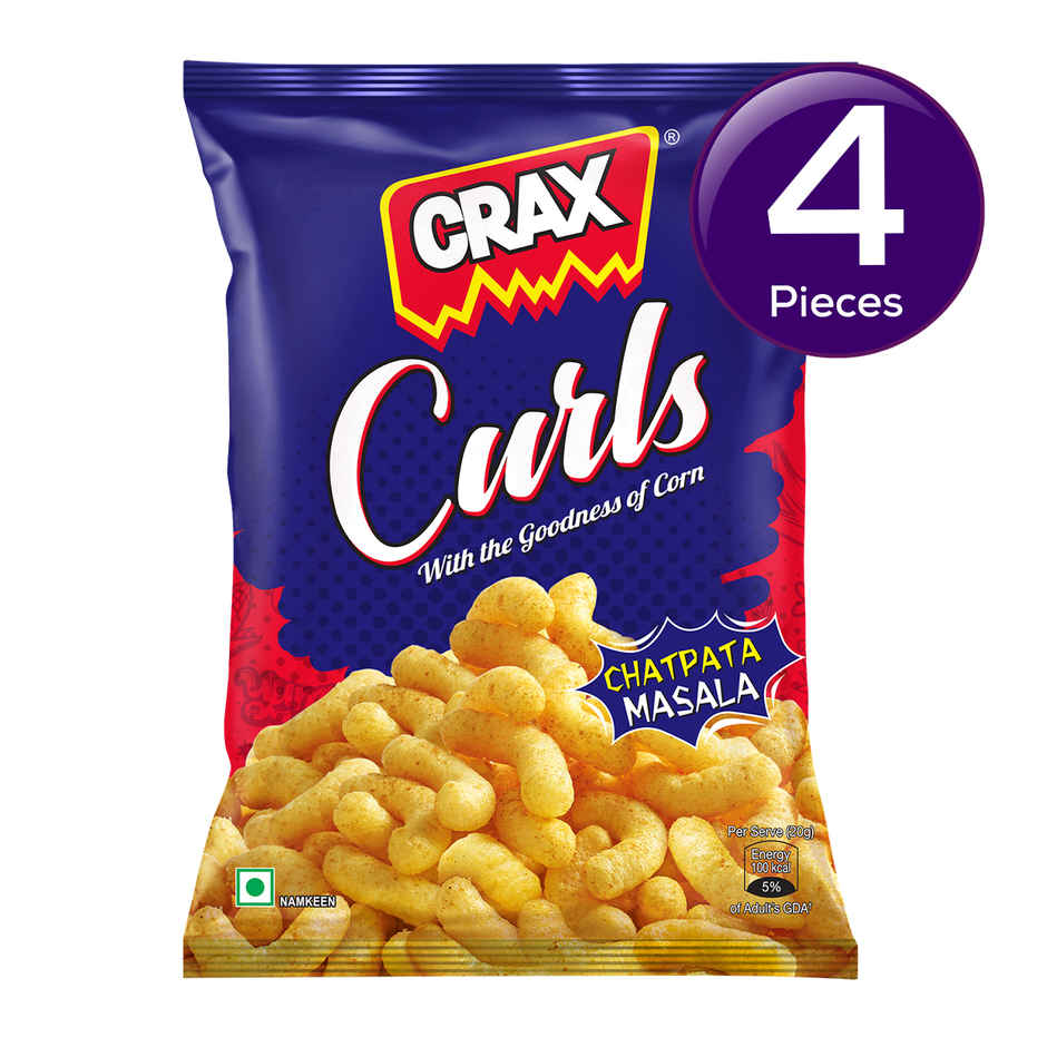 Crax Curls Chatpata Masala Puff Snacks Combo