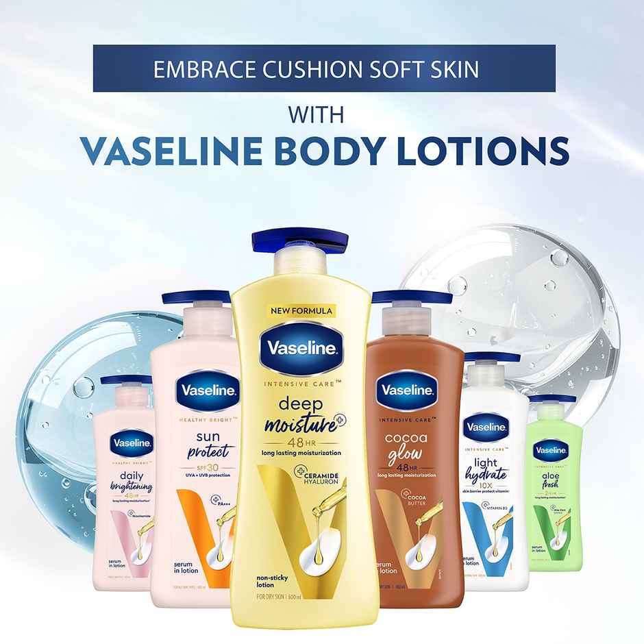 Vaseline Deep Moisture Serum In Lotion Enriched With Glycerin For Nourished Soft Skin