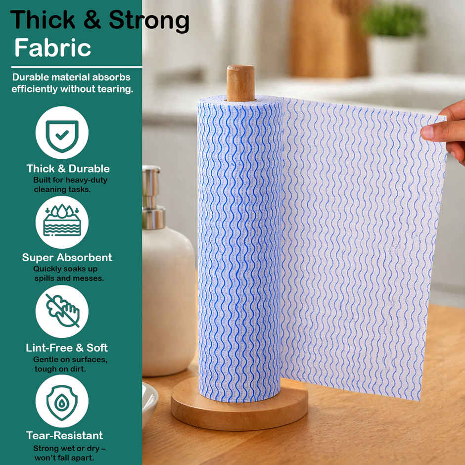 GINNI Superwipe Kitchen Towel Roll | 50 Pulls | 30 x 25 cm