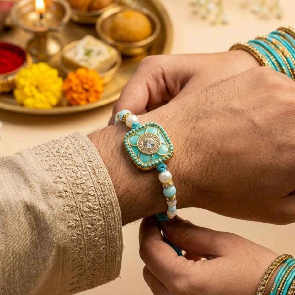 Rakhi for Brother| Studded | Abstract | Pack of 1 | Avyaan Rakhi