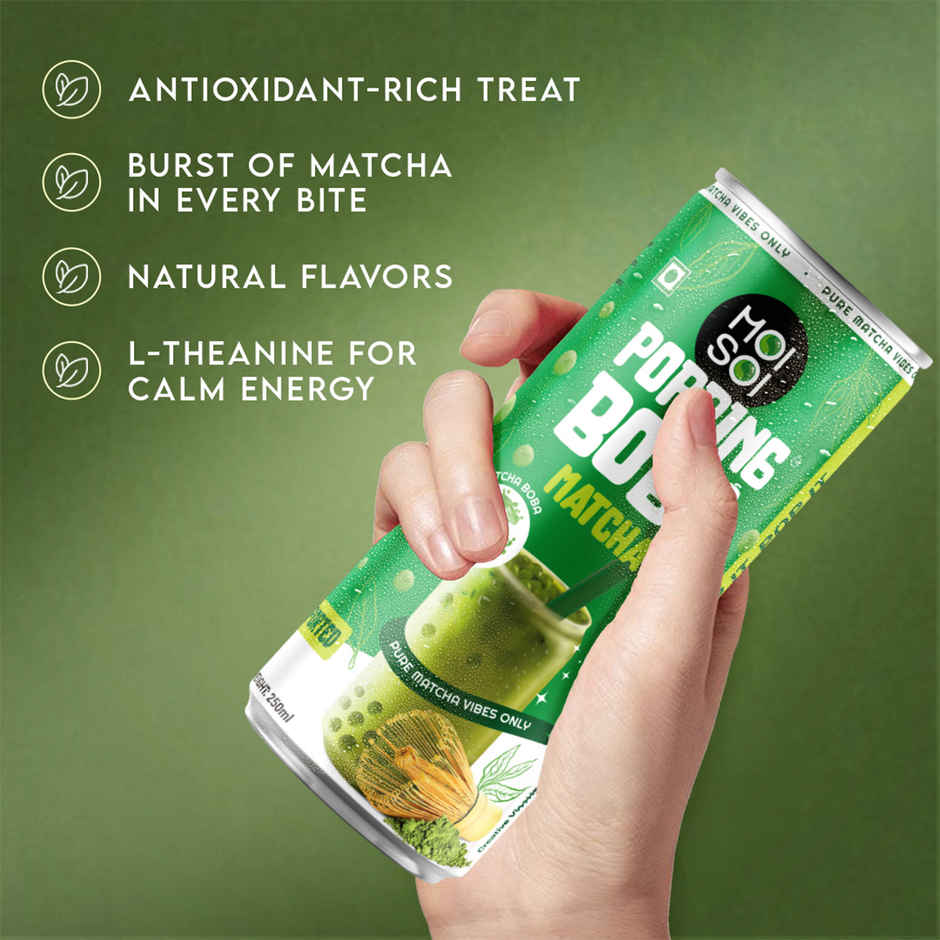 Moi Soi Matcha Flavoured Popping Boba Drink