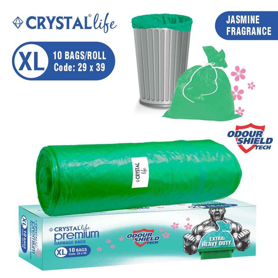 Crystal Life Premium Garbage Bag XL Green
