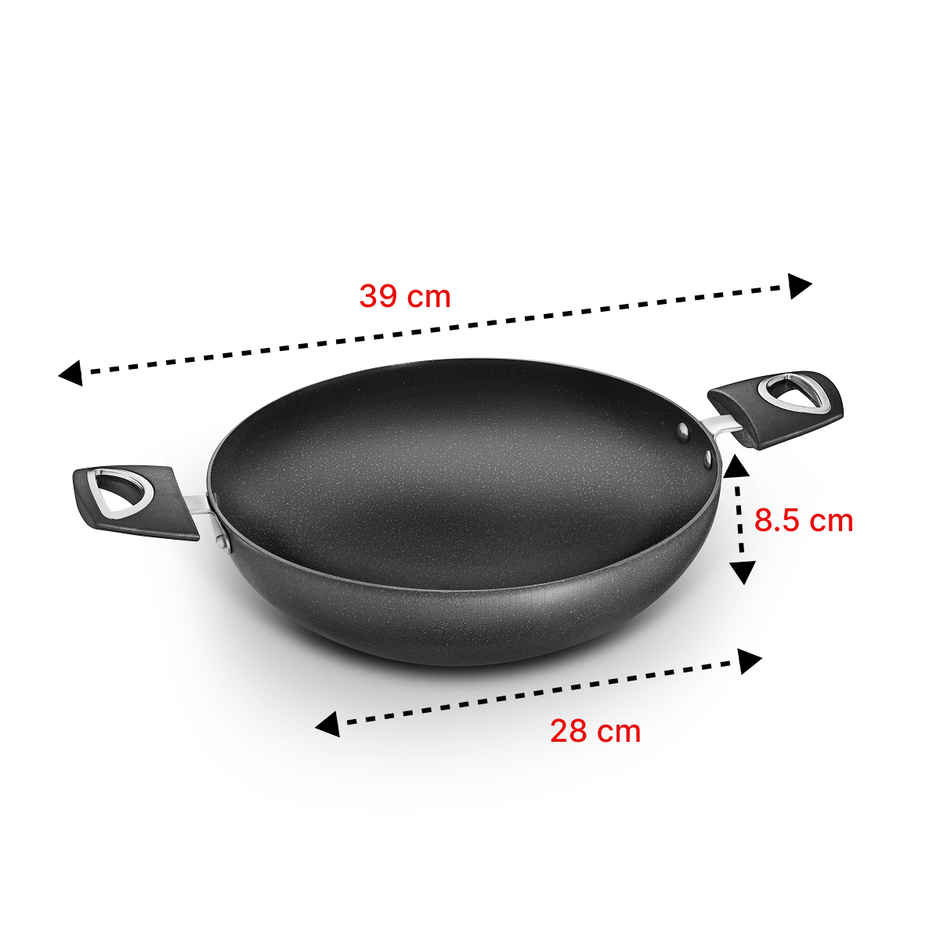 Jensons Pro Wellness Kadhai Without Lid 24 cm Induction Compatible