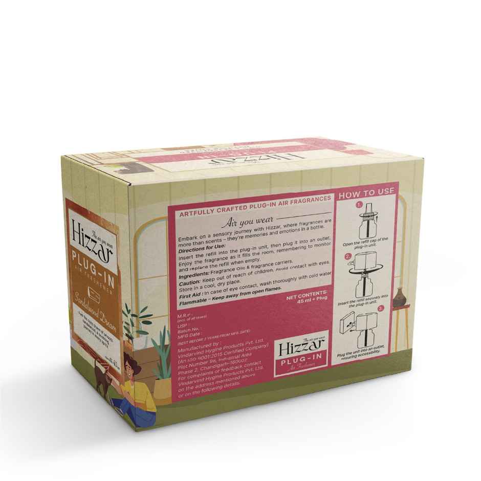Hizzar Plug-In Diffuser Kit | Plug + 1 Refill - Sandalwood Dream