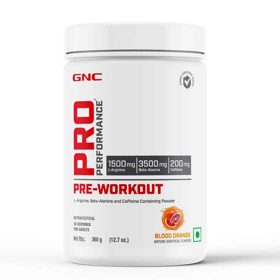 GNC Pro Performance Pre Workout Blood Orange | 30 Servings
