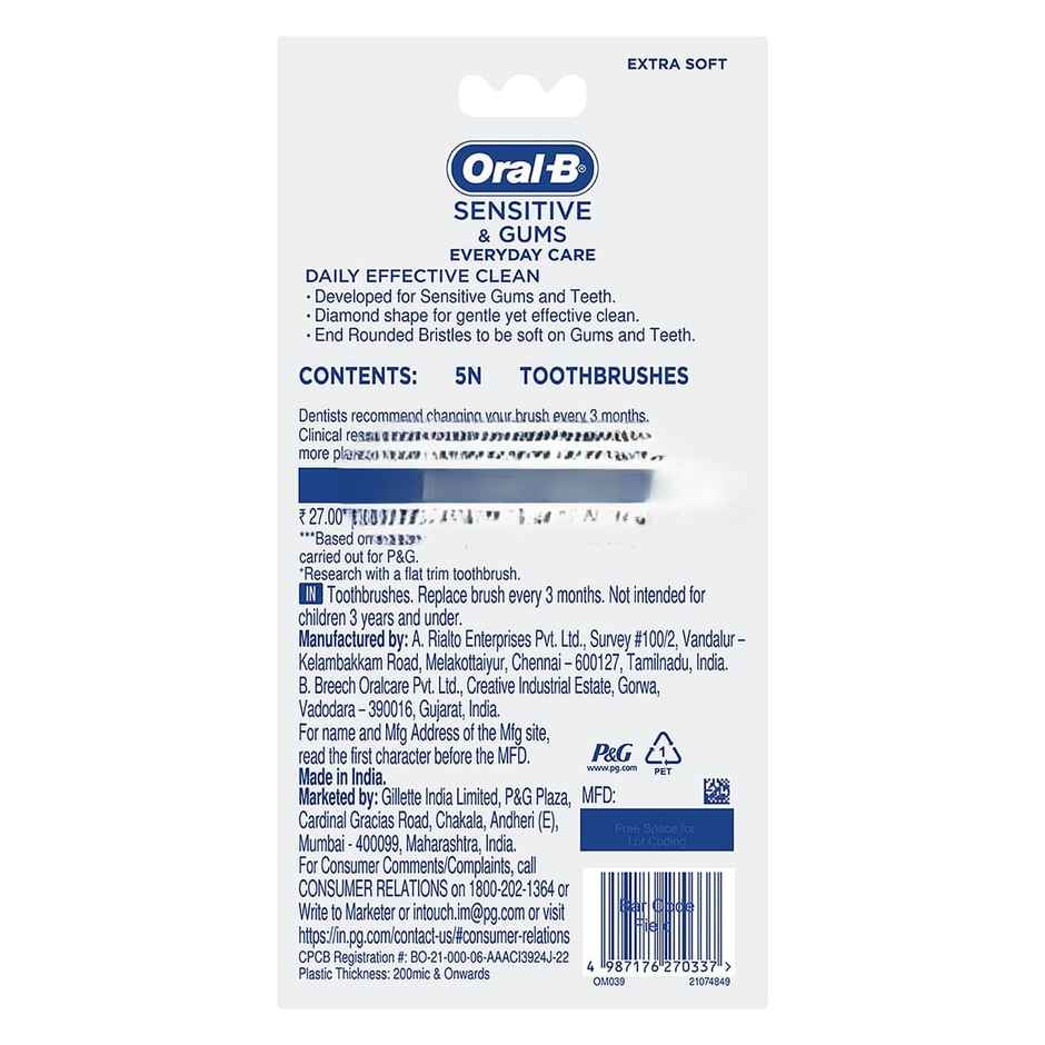 Oral-B Sensitive Care Toothbrush