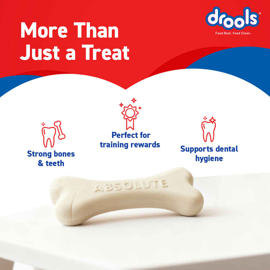 Drools Absolute Calcium Bone Jar, Dog Supplement - 40 pieces (600g)
