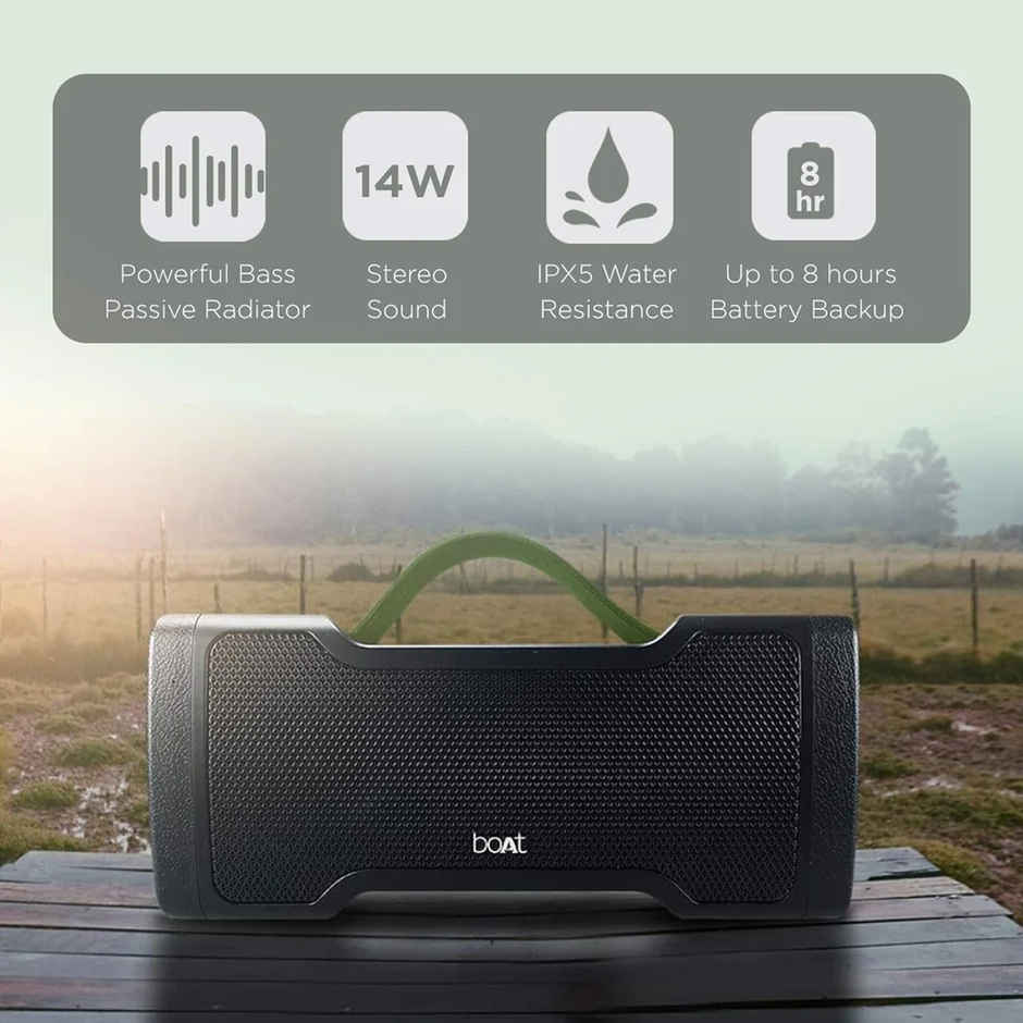 boAt Stone 1000 14W Bluetooth Speaker with 8 Hours Playback, Bluetooth v5.0 & IPX5 (Black)