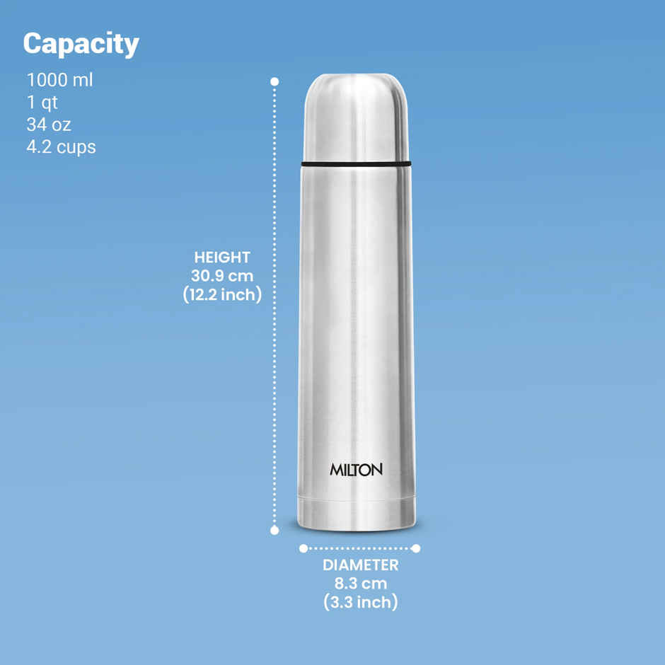 Milton Flip Lid Thermosteel Water Bottle | 1 L