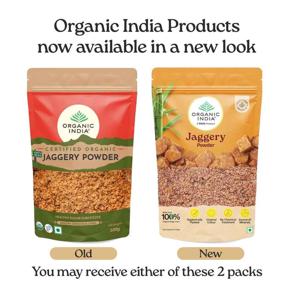 A TATA Product - Organic India Jaggery Powder - Pure & Natural, A Healthy Sugar Substitute