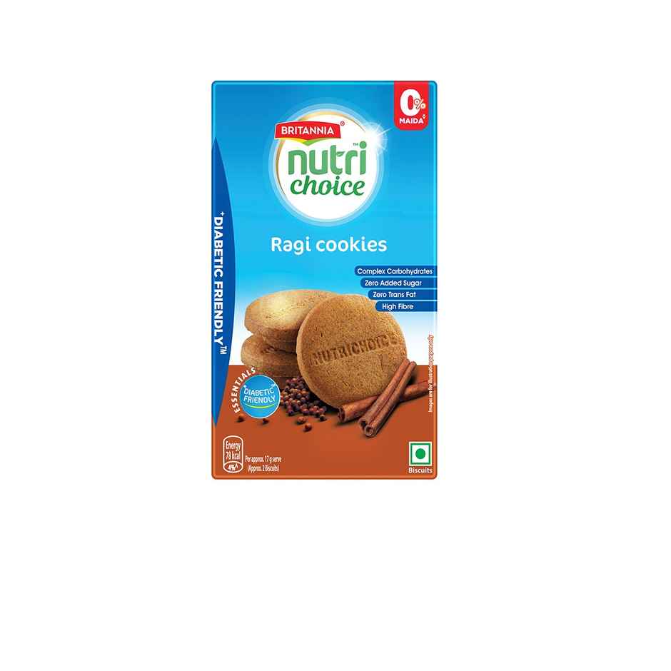 Britannia Nutrichoice Ragi Millet Cookies | Diabetic Friendly | Maida-free and Sugar-free
