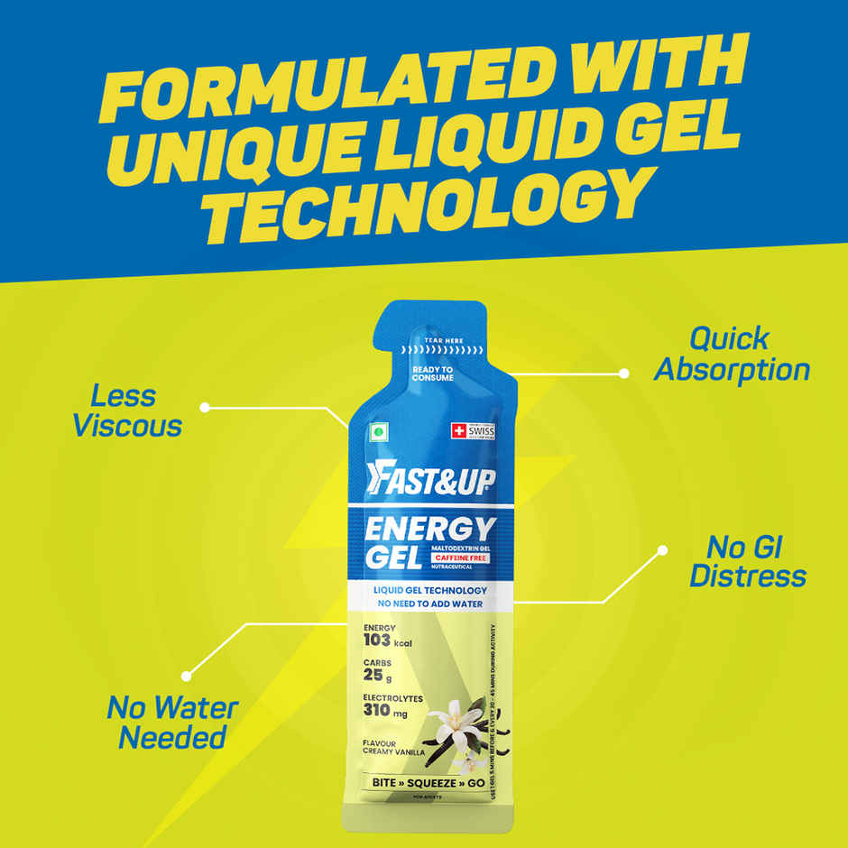 Fast&Up Energy Gel Non Caffeinated Creamy Vanilla