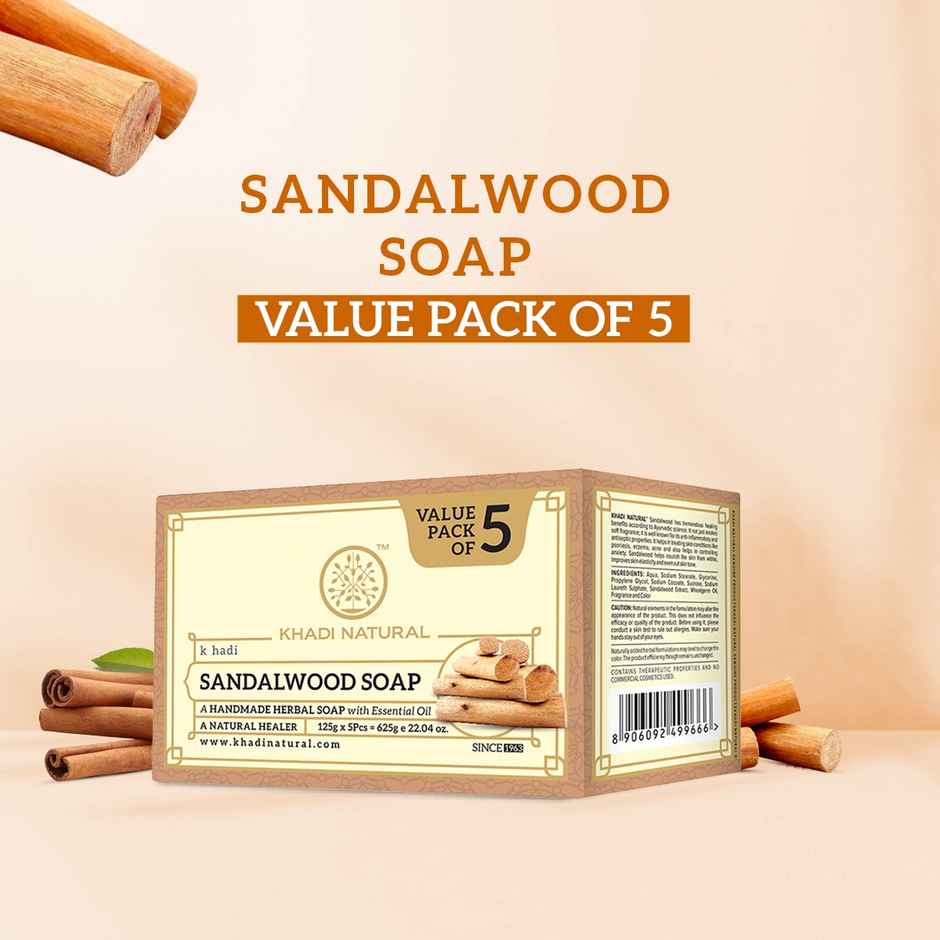 Khadi Naturals Sandalwood Soap For Bright and Glowing Skin