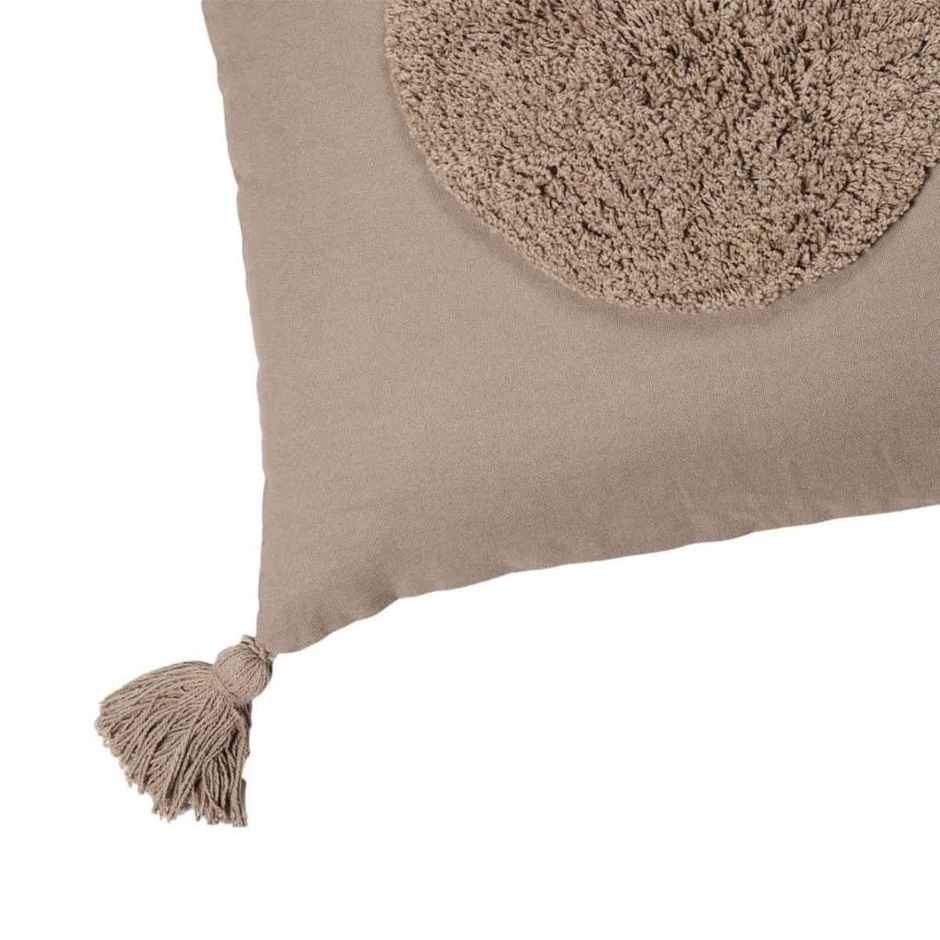 Sashaa World Tufted Circle Cushion Cover | Grey
