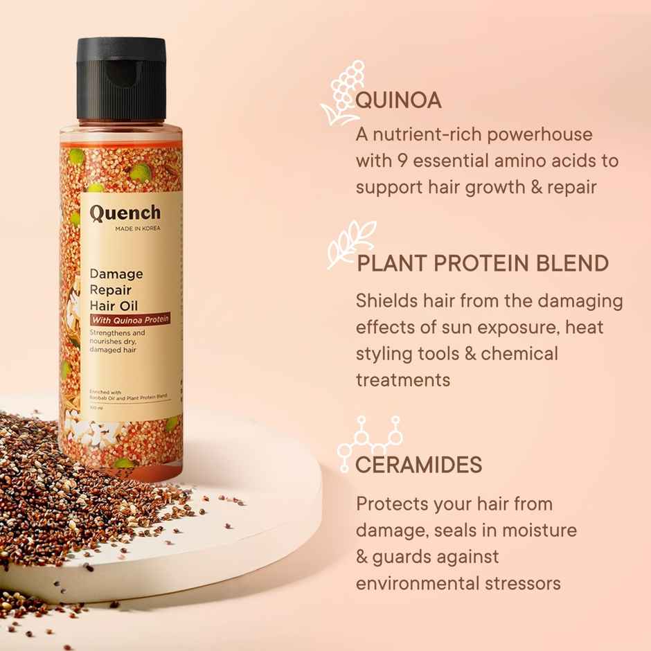 Quench Damage Repair Hair Oil | With Quinoa Protein
