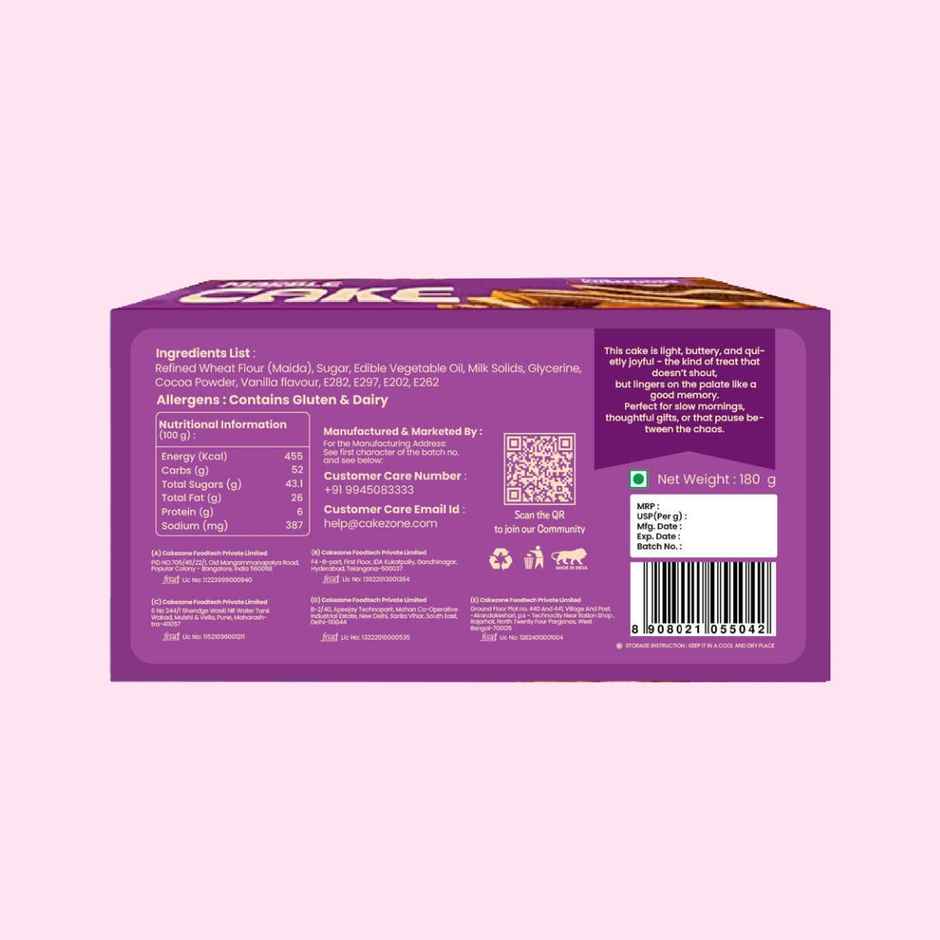Cakezone Marbel Cake | Zero Palm Oil | Freshly Baked