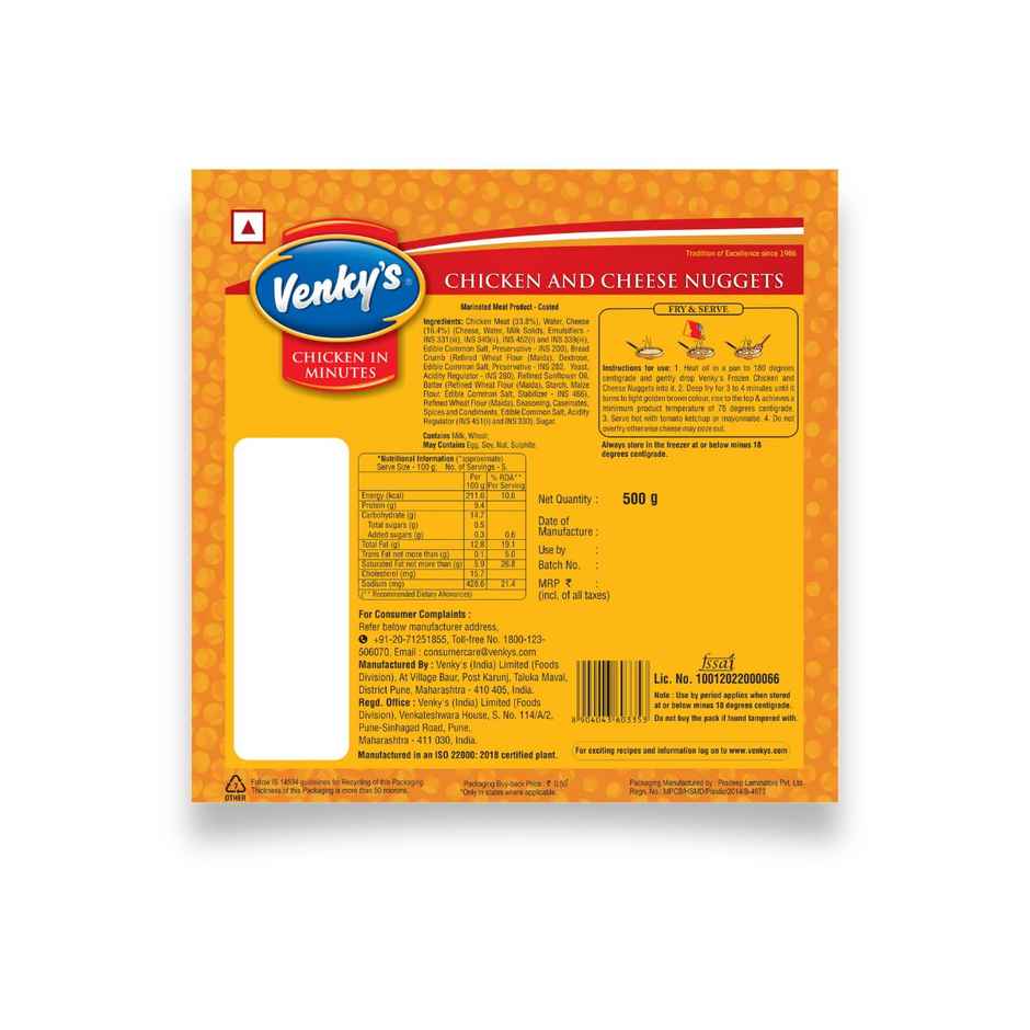 Venky's Chicken & Cheese Nuggets