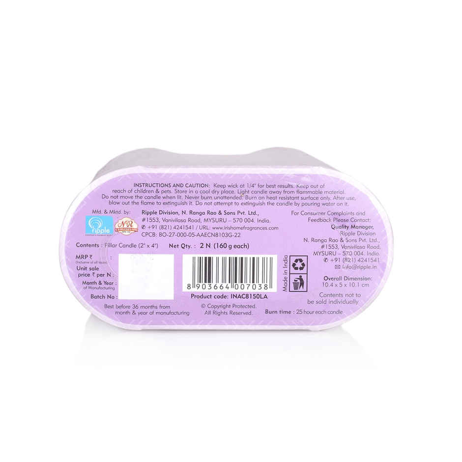 IRIS Lavender Scented Pillar Candle
