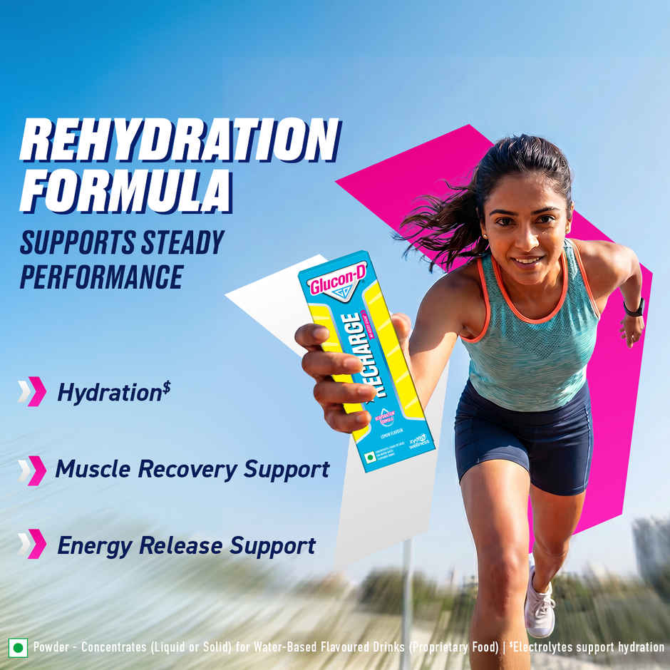Glucon-D Recharge Instant Energy Drink Sachet | Lime