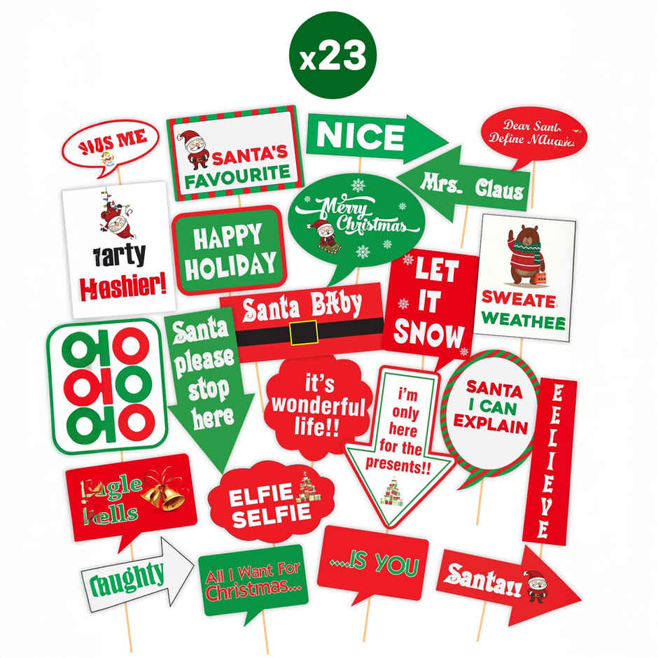 Christmas Party Photo Booth Props Kit | Fun & Vibrant Party Pictures | Party Propz