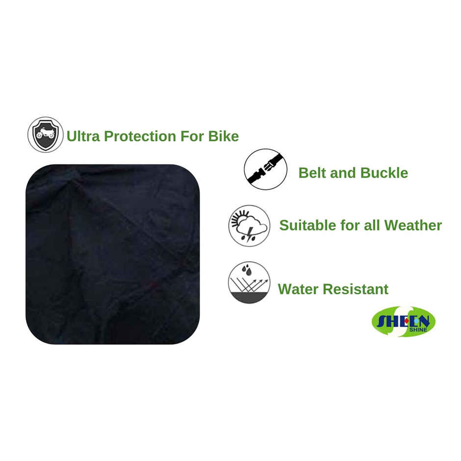 Sheen SBCBLACK11 Waterproof Two Wheeler Cover for Hero (Glamour, Black)