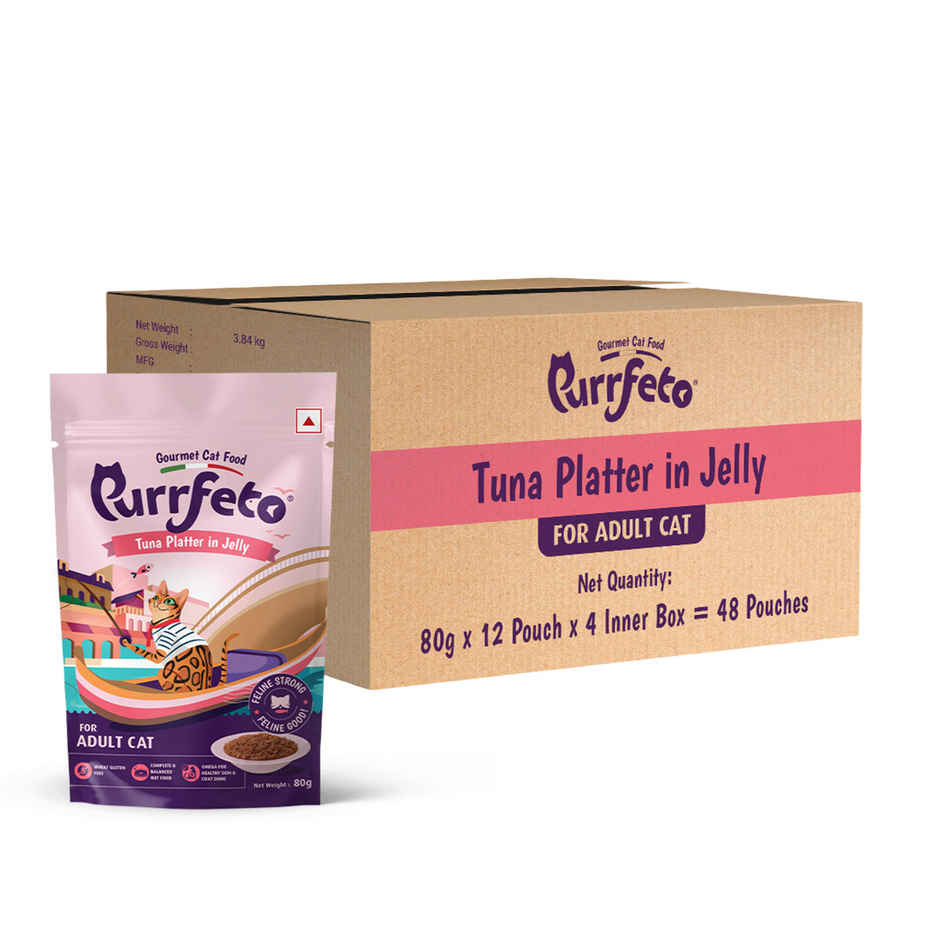 Purrfeto Wet Cat Food Tuna Recipe in Jelly | Pack of 12