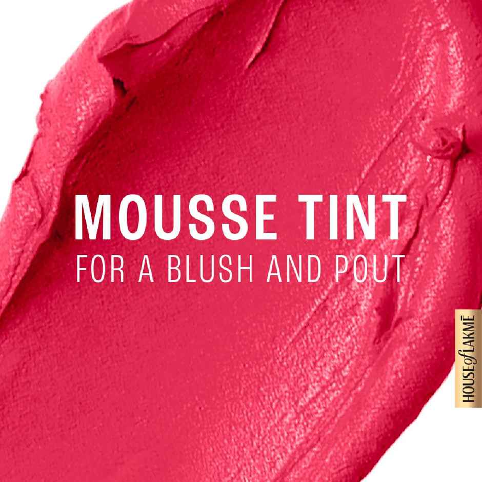 Lakme Double Duty Lip & Cheek Mousse Matte Lipstick & Soft Blush, Plum Feather