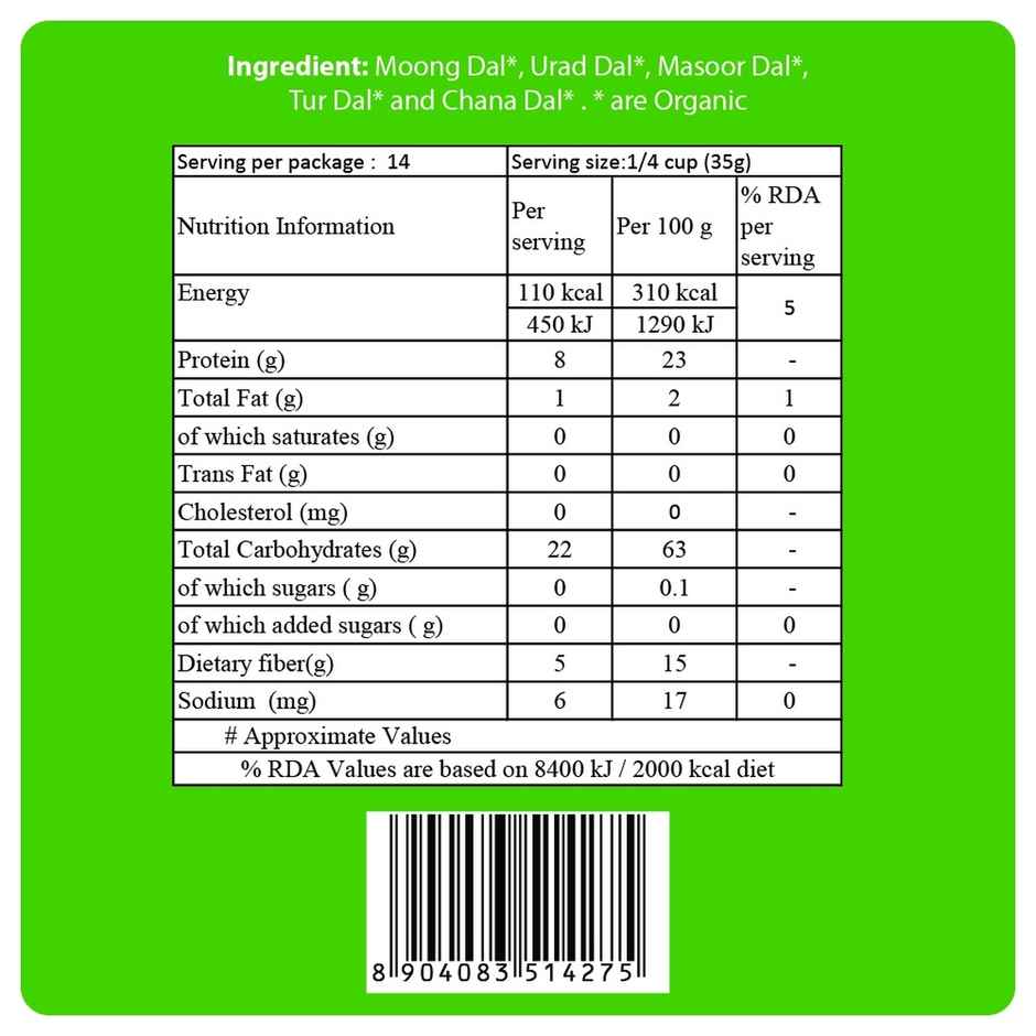 24 Mantra Organic Pancharatna Dal - Split