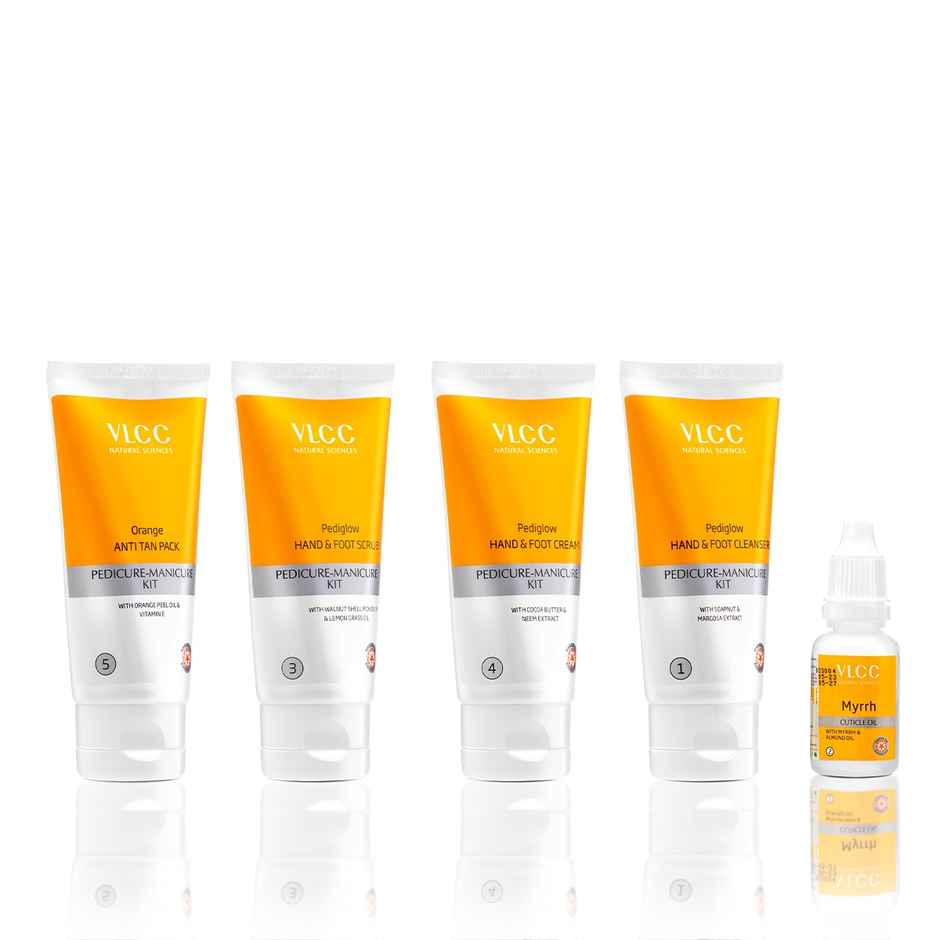 VLCC Salon At Home - Diamond Facial Kit - 60 g & Manicure Pedicure Kit Combo