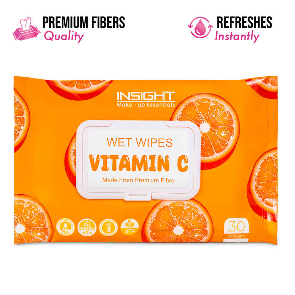 Insight Cosmetics Wet Wipes Vitamin C | 30 Pulls Per Pack
