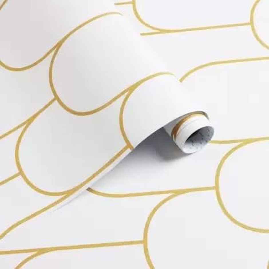 Wollzo White Decorative Wallpaper