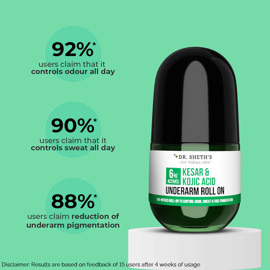 Dr. Sheth's Kesar & Kojic Acid Underarm Roll On