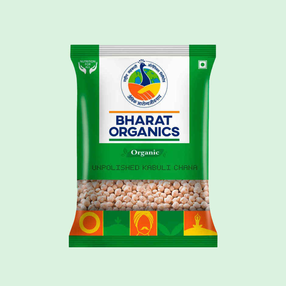 Bharat Organics Unpolished Kabuli Chana