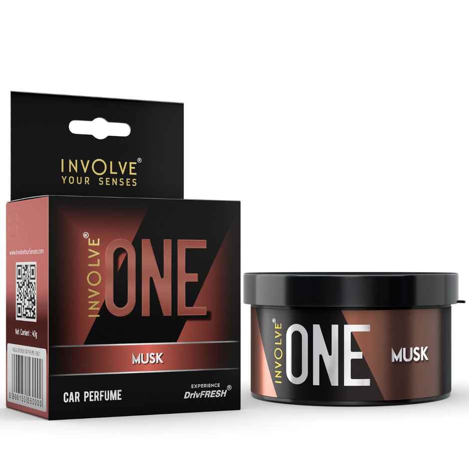 Involve Your Senses One Musk Organic Car Perfume, Strong Fiber Air Freshener - Ione01