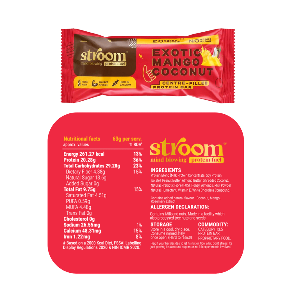 Stroom Exotic Mango Coconut Protein Bars