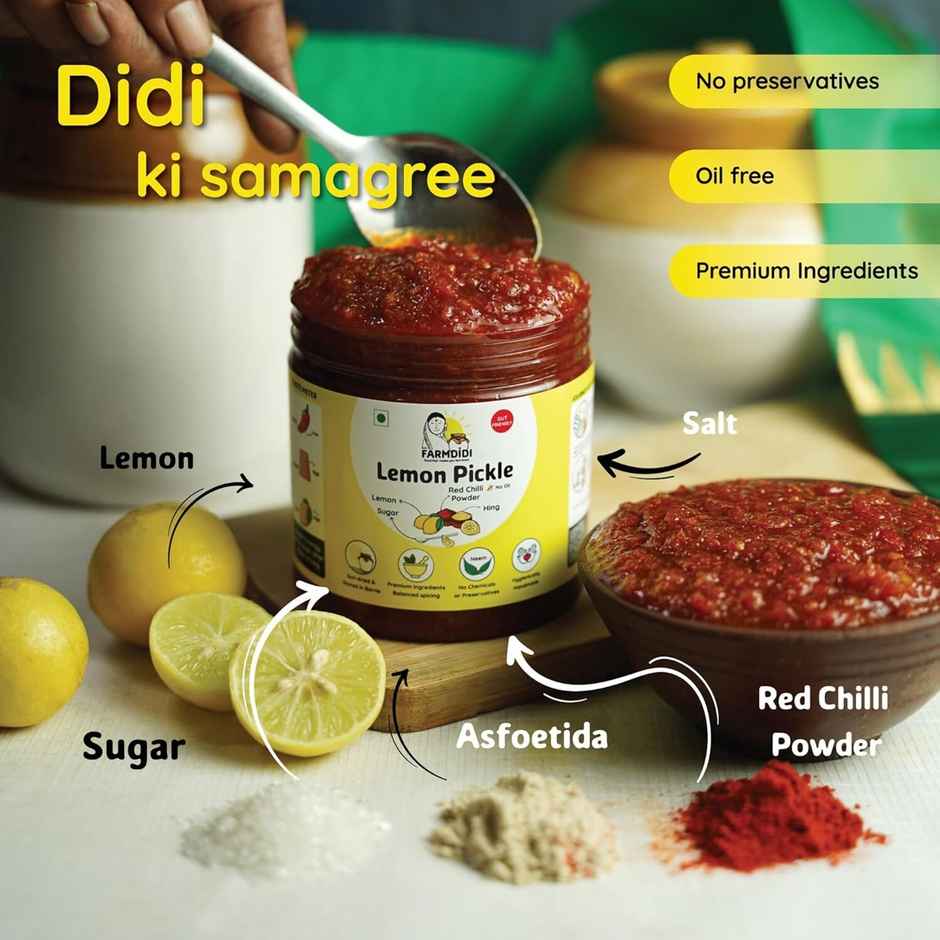 Farmdidi Crushed Lemon Pickle | Lemon Chutney