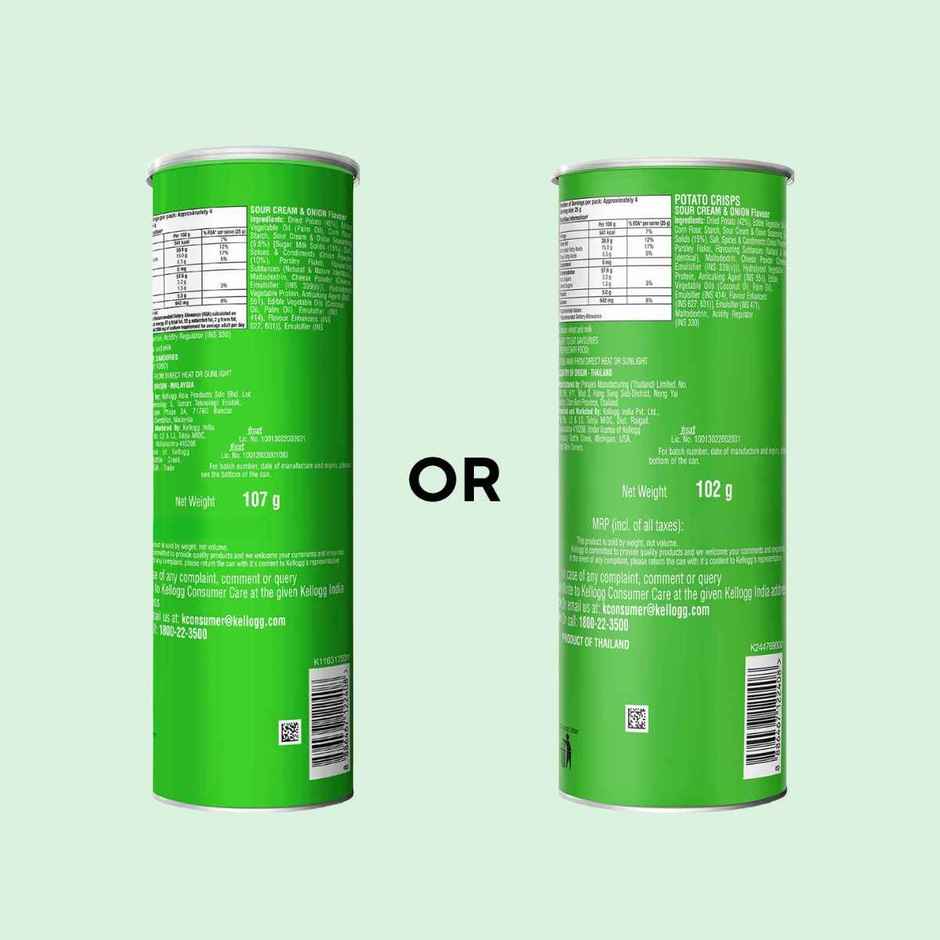 Pringles Potato Chips Sour Cream & Onion Flavour