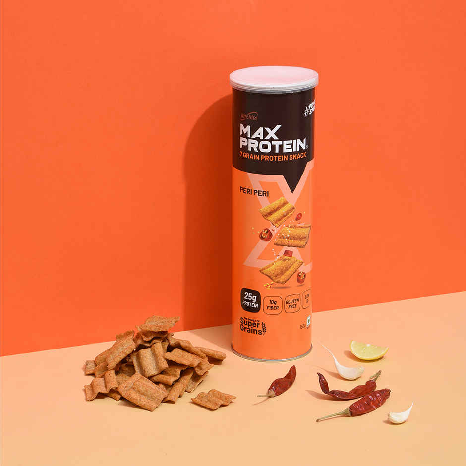 RiteBite Max Protein Peri Peri Multigrain Protein Chips | 20g Protein | 8g Fiber | Gluten Free