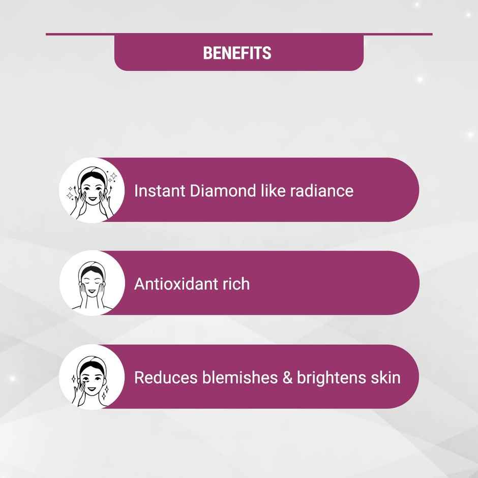Lotus Herbals Radiant Diamond Cellular Radiance 4 In 1 Facial Kit With Diamon Dust & Cinnamon