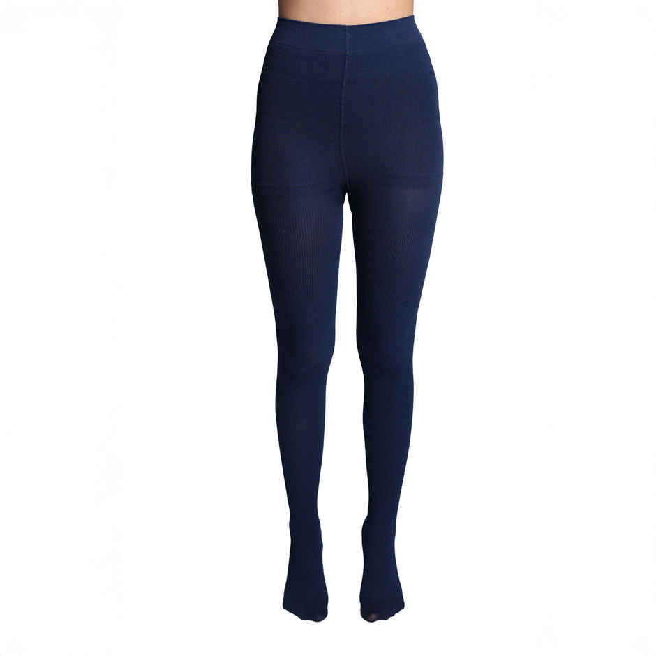 Theater RIbbed Stockings | Navy - Free Size