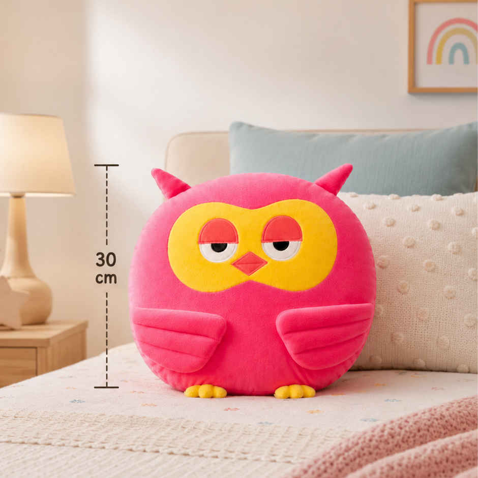 ToyTales Cushion Owl Plush Toy | Stuffed Animal Soft Toy | Birthday Gift for Kids | Gift Baby | 30cm