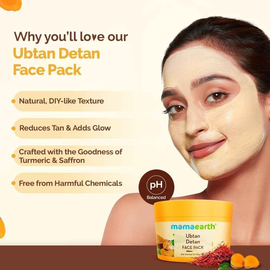 Mamaearth Ubtan Detan Face Pack