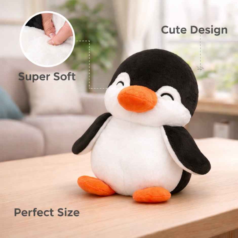 Fablue Jam Penguine Plush Soft Toy Animal For Kids - 17 cm