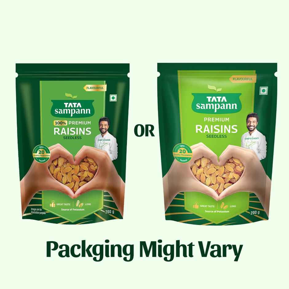 Tata Sampann Absolutely Pure Premium Raisins/Kishmish Seedless