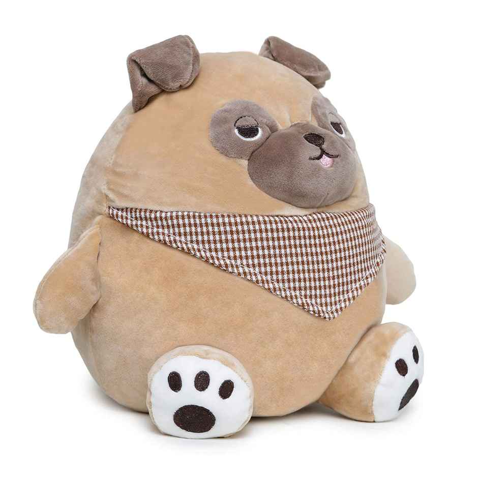 Webby Soft Animal Plush Dog Toy | Beige | 30 cm
