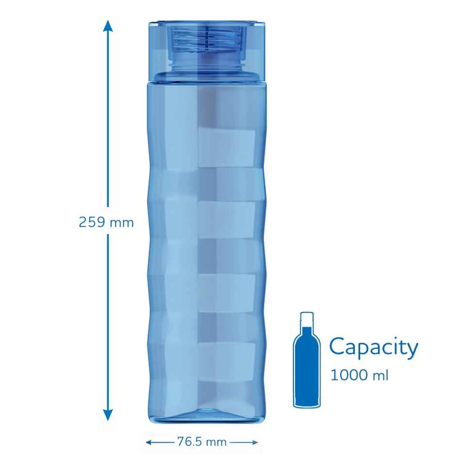 Kolorr Ringo 1L Blue Bottle |stylish | durable bottle for daily use