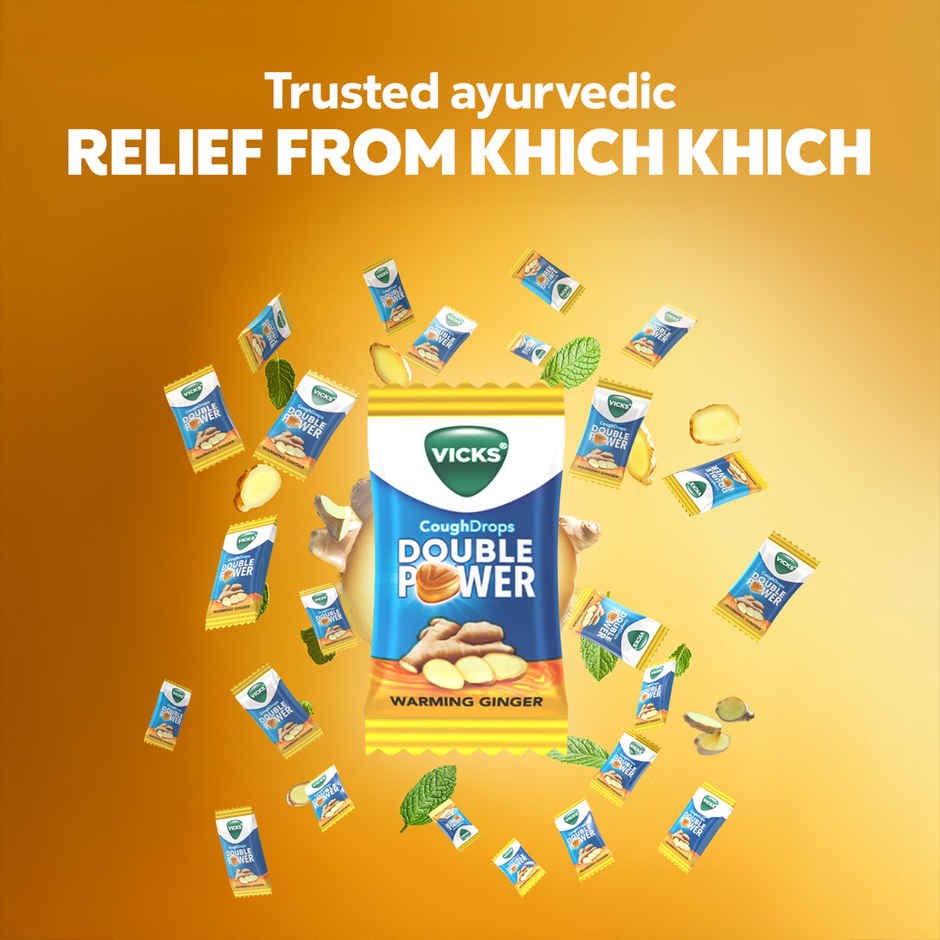 Vicks Cough Drops Double Power (Warming Ginger)