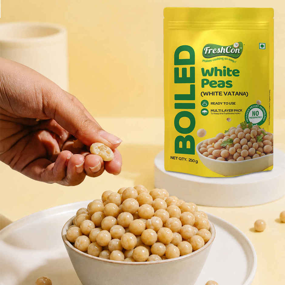 Freshcon Boiled White Vatana | White Peas